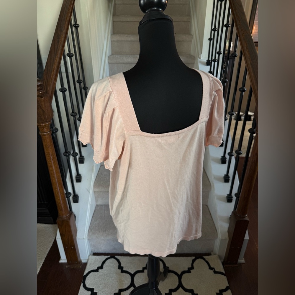 Liz Claiborne Soft Peach Blouse - Picture 3 of 5